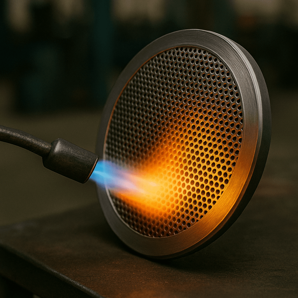 queimador de tela de extrusora