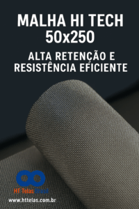 Malha Hi Tech 50x250 com 0,14x0,113mm e alta retenção 2 Malha Hi Tech 50x250